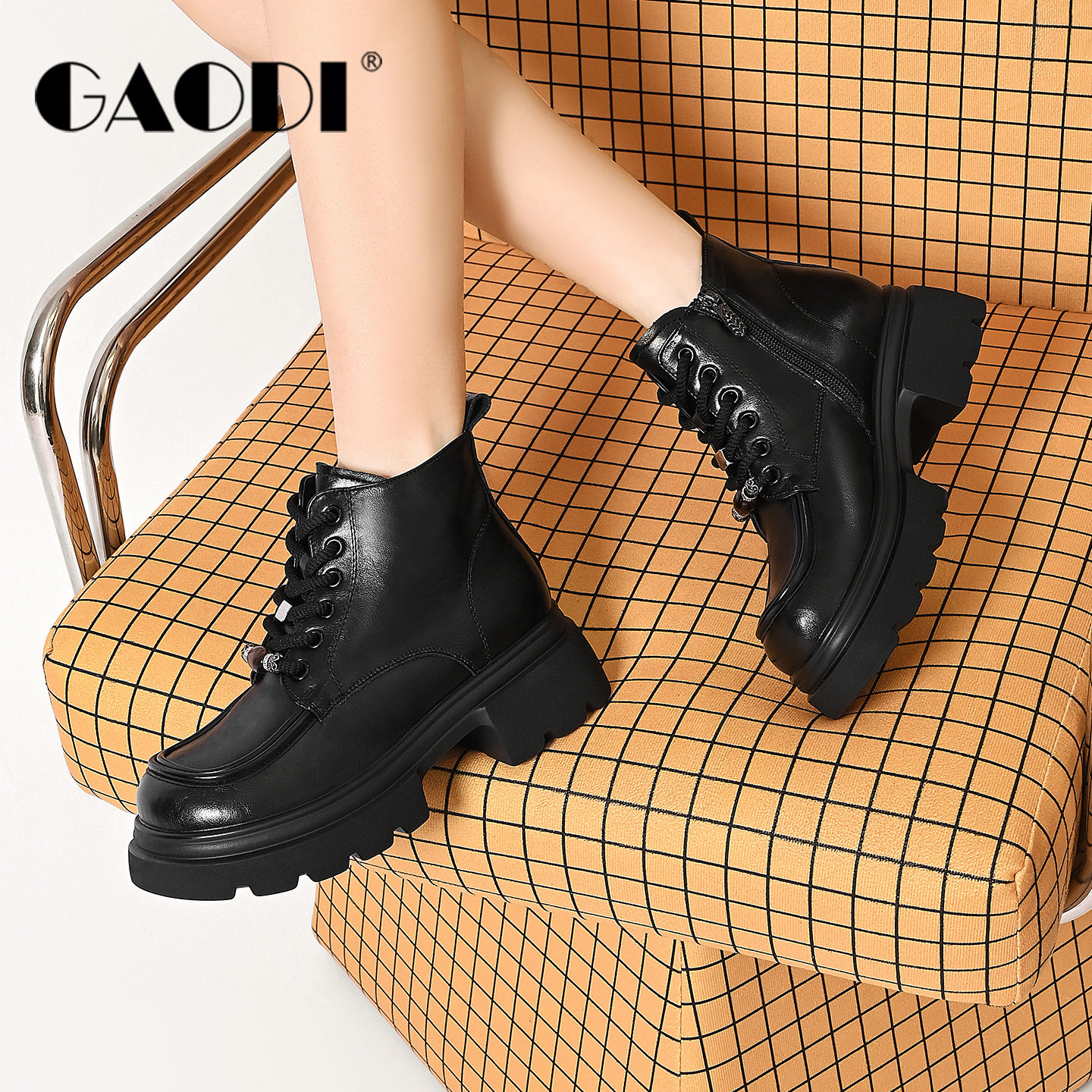 高蒂2025冬季新款小个子马丁靴