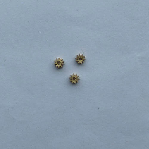 28号金属铜齿轮，齿数10，模数0.26，外径3.22mm，孔径1mm