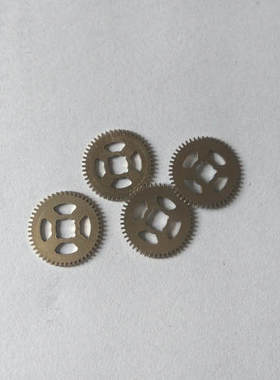 10号金属减速铜齿轮，50齿，外径15.78mm，模数0.3，4mm冲孔