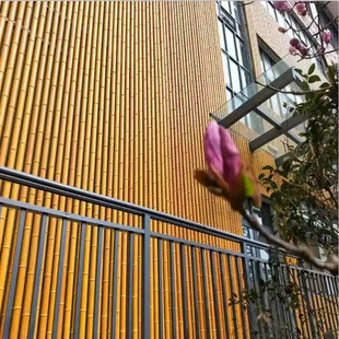 定制客厅园艺装饰铝合金仿竹围栏圆管金属铝竹子凹凸手感竹节竹纹