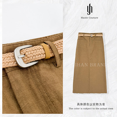 【弈寒品牌】奢品定制100汉麻半身裙5896
