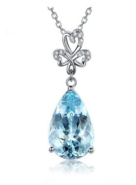 young欧美天然克拉女天蓝海蓝宝