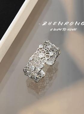 雕金工艺蜂巢复古风戒指女