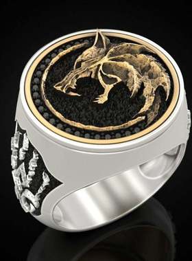 欧美风复古男士戒指