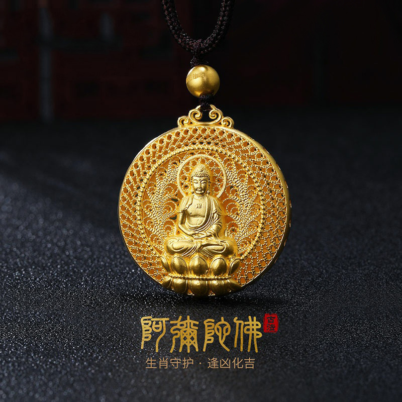 young古法传承黄金工艺吊坠项链