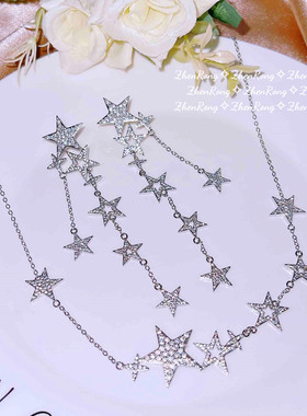 轻奢饰品仙女锁骨链星星项链