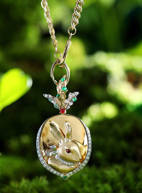 绿野仙踪金币兔子项链女