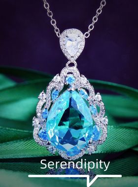 新款奢华镶嵌瑞士蓝托帕石