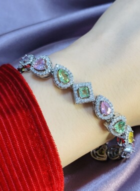 young糖果系不规则女满钻手链