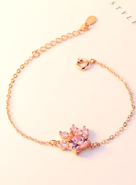 粉钻欧美风玫瑰金手饰品