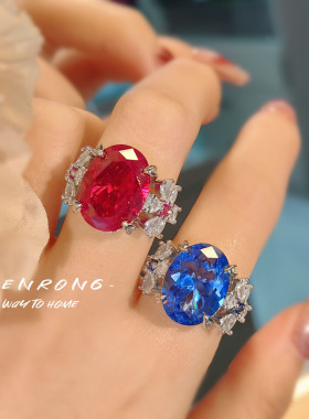 轻奢气质闪耀红刚玉尖晶女戒