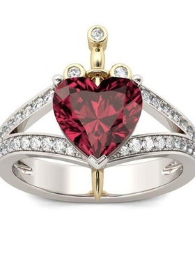 红宝石公主风925银分色18k黄金