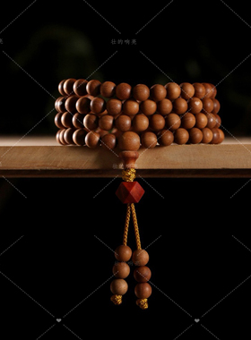 【壮的响亮】檀无界收藏款108颗老山檀香素珠/紫檀多面体手串手链