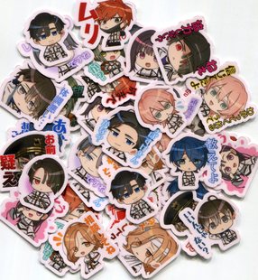 Chibi 自制手帐手机防水动漫diy贴纸 40枚 1454 24款 MILGRAM