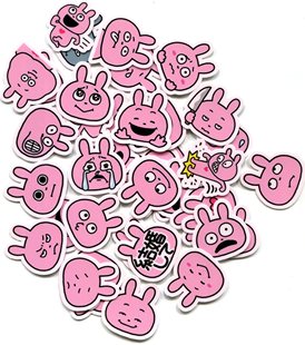 Love Rabbit 爱心兔爱情兔子  自制手帐防水水杯头盔西村裕二贴纸