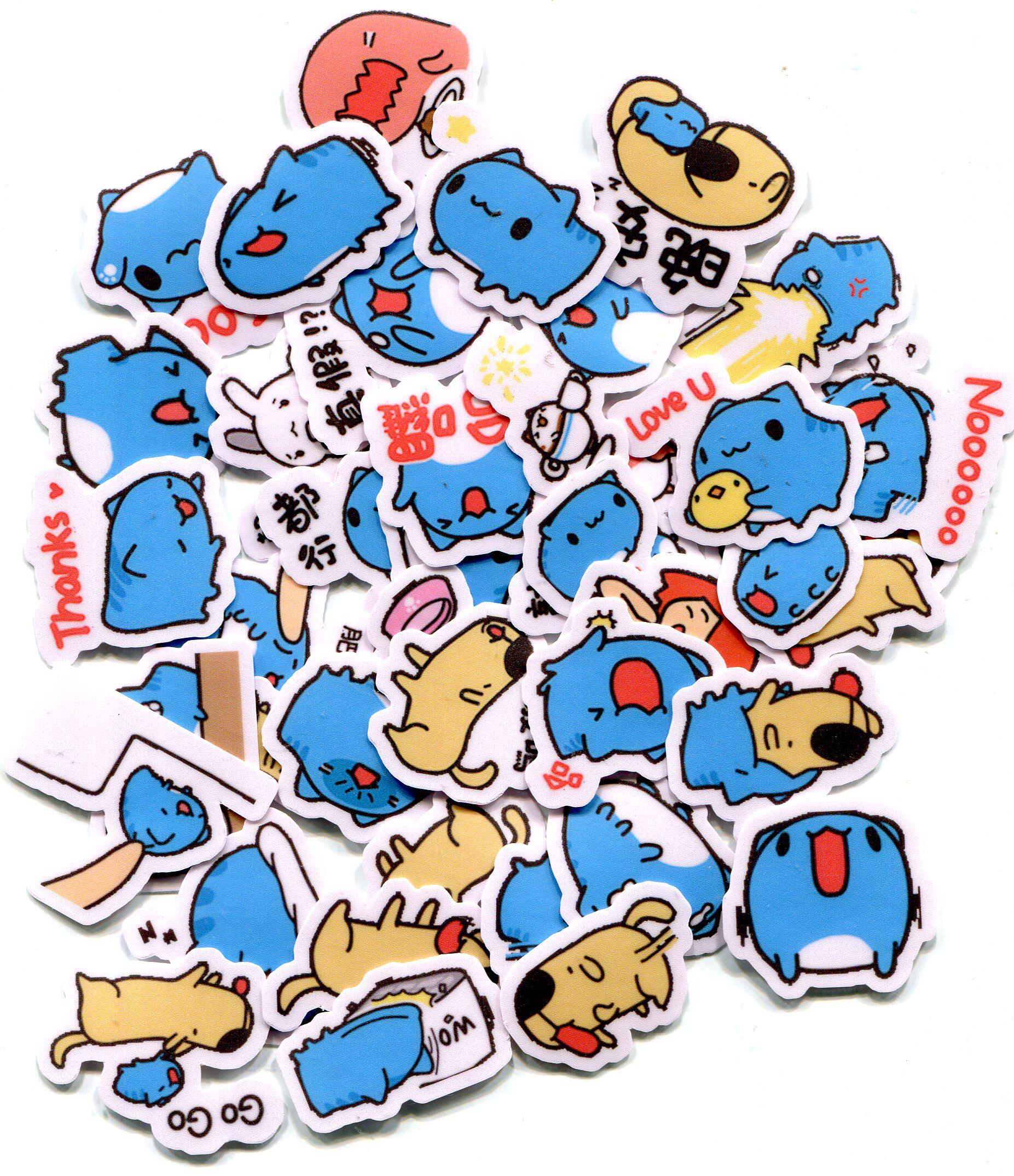 line表情贴纸 猫猫虫咖波喵喵叫08 手帐相册手机贴纸 40张 z 759