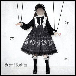 【特价6.6折】人偶剧场semi原创lolita洋装洛丽塔哥特可爱现货