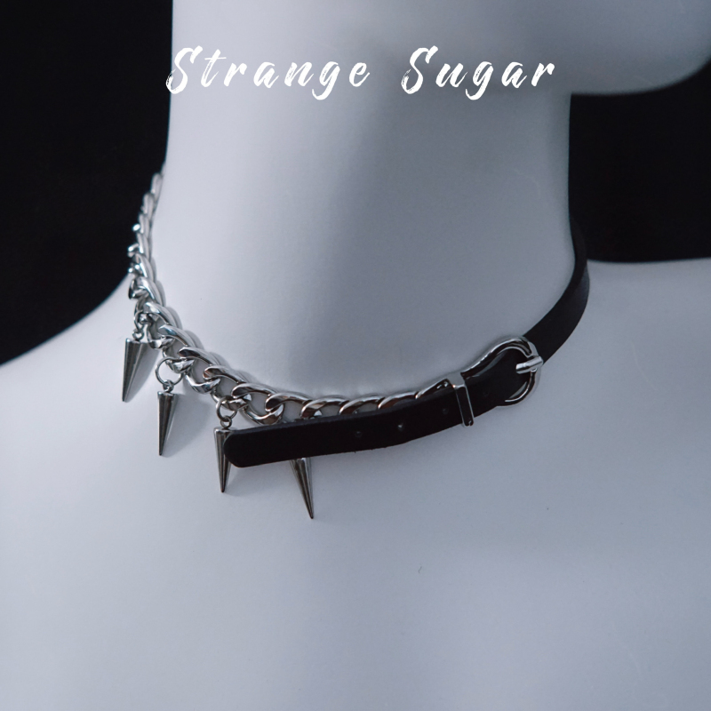 怪糖饰物集原创圆锥合金拼接颈链