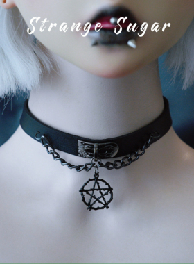 怪糖饰物集原创五芒星吊坠颈链