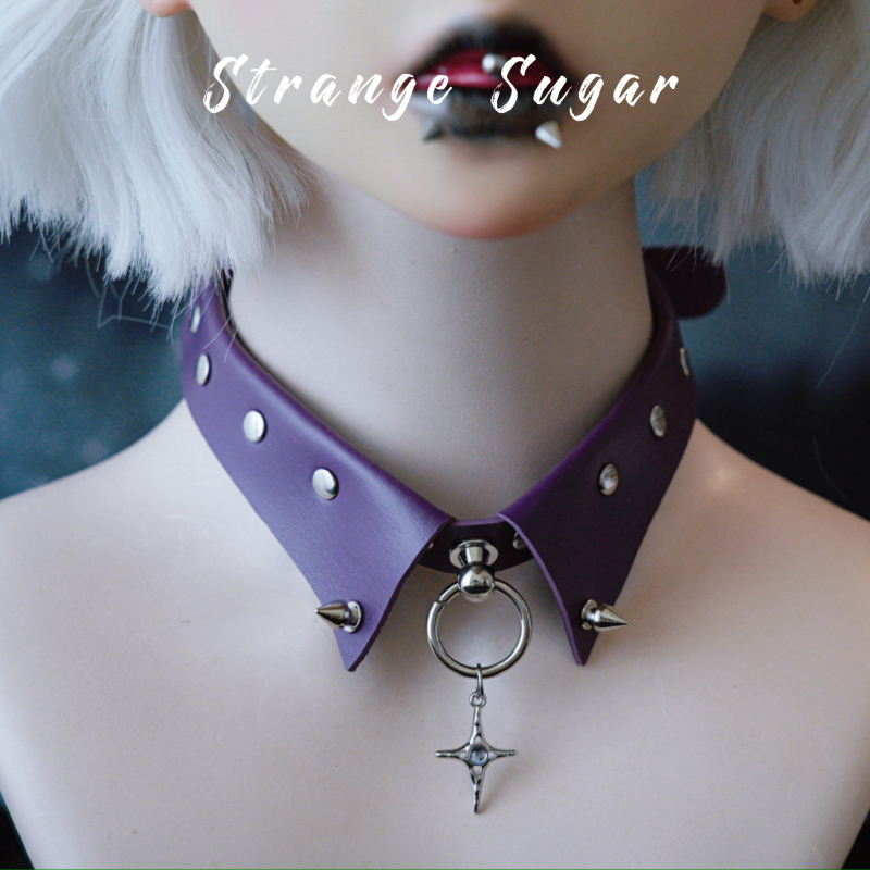 怪糖饰物集原创银十字假领式颈链