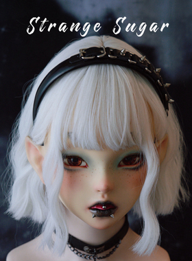 怪糖饰物集原创手工半皮扣铆钉发箍头箍亚文化暗黑黑色