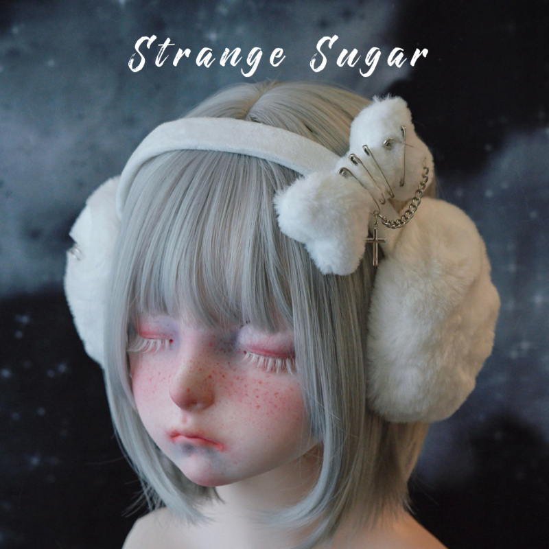 怪糖饰物集原创毛绒骨头耳罩