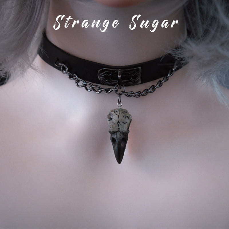 怪糖饰物集原创手工鸟骨链条颈链