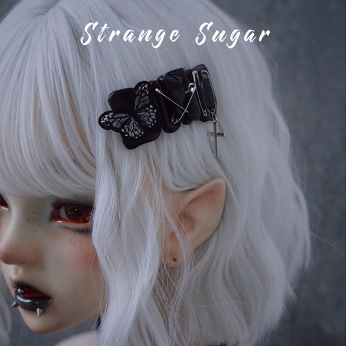 怪糖饰物原创手工皮质边夹
