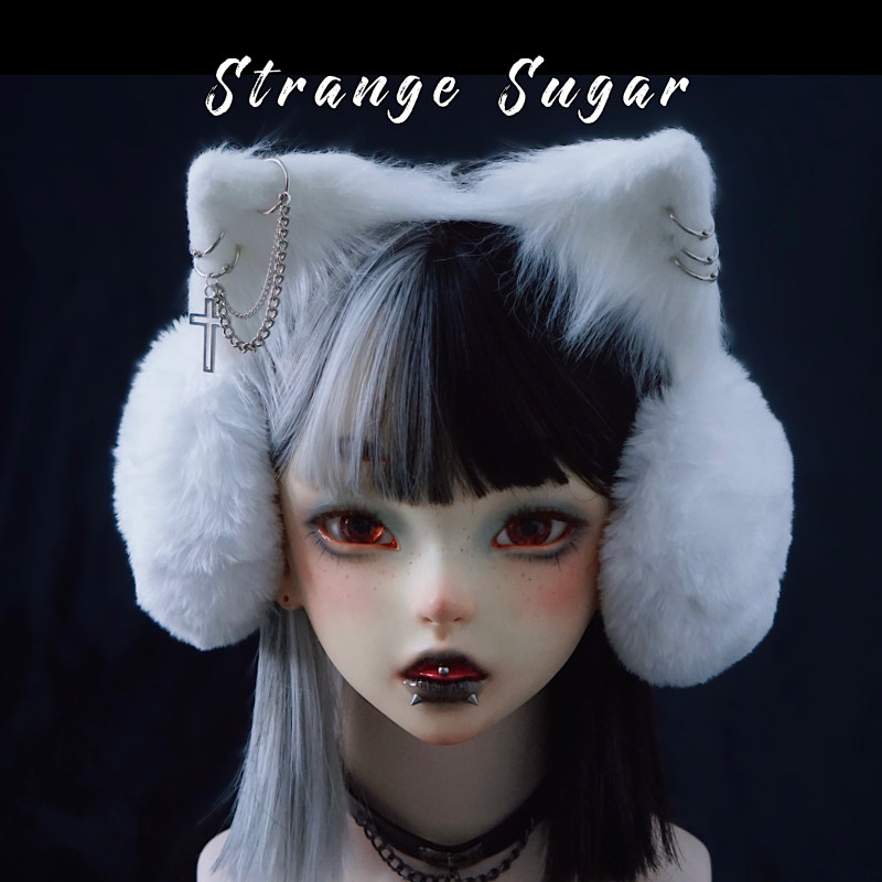 怪糖饰物集原创手工仿皮草发箍猫耳耳套耳罩秋冬保暖五金白色,服饰配件/皮带/帽子/围巾,耳套,淘宝优惠券,粉丝福利购,淘宝优惠卷