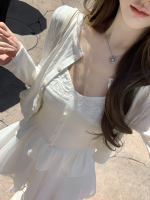 Q Girl's Dream Catcher/A delicate lace-trimmed halter elastic knitted vest thumbnail 8