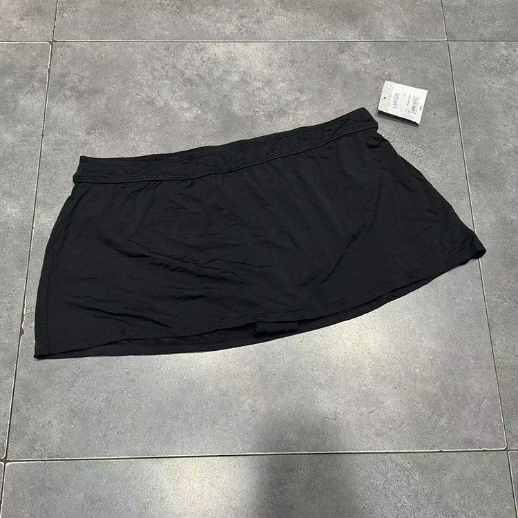 出口欧美女士成人保守大裙摆内层三角裤休闲分体加单件裙子游泳衣