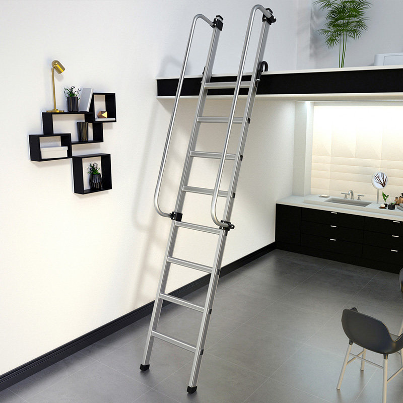 家用折叠楼梯家用阁楼升降室内加厚铝合金多功能伸缩工程扶手梯子