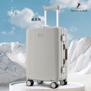 PECKERDIGE广州啄木鸟铝框行李箱万向轮拉杆箱男女登机箱旅行箱