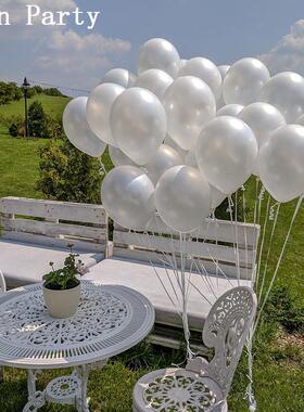 10寸珠光乳胶气球生日聚会布置派对气氛装饰气球周年纪念拍照道具