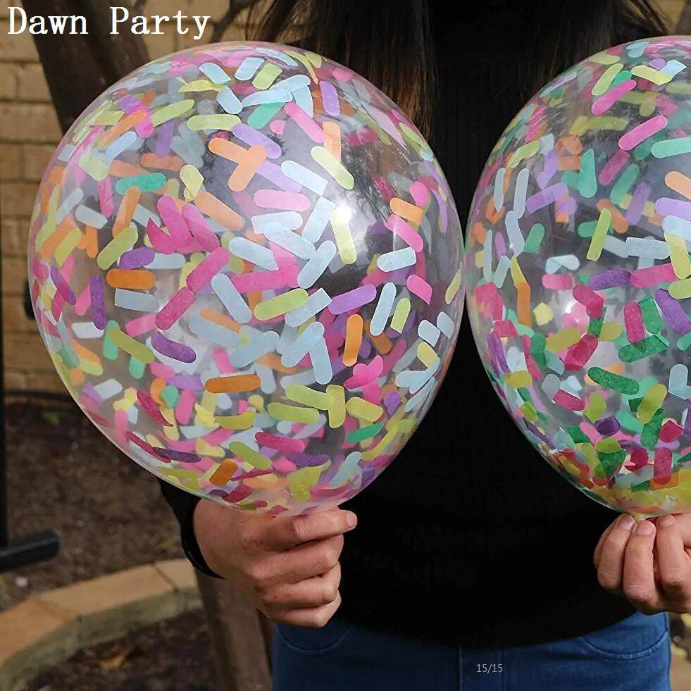 五彩冰淇淋色系纸质碎片气球多巴胺彩色生日派对氛围装饰confetti