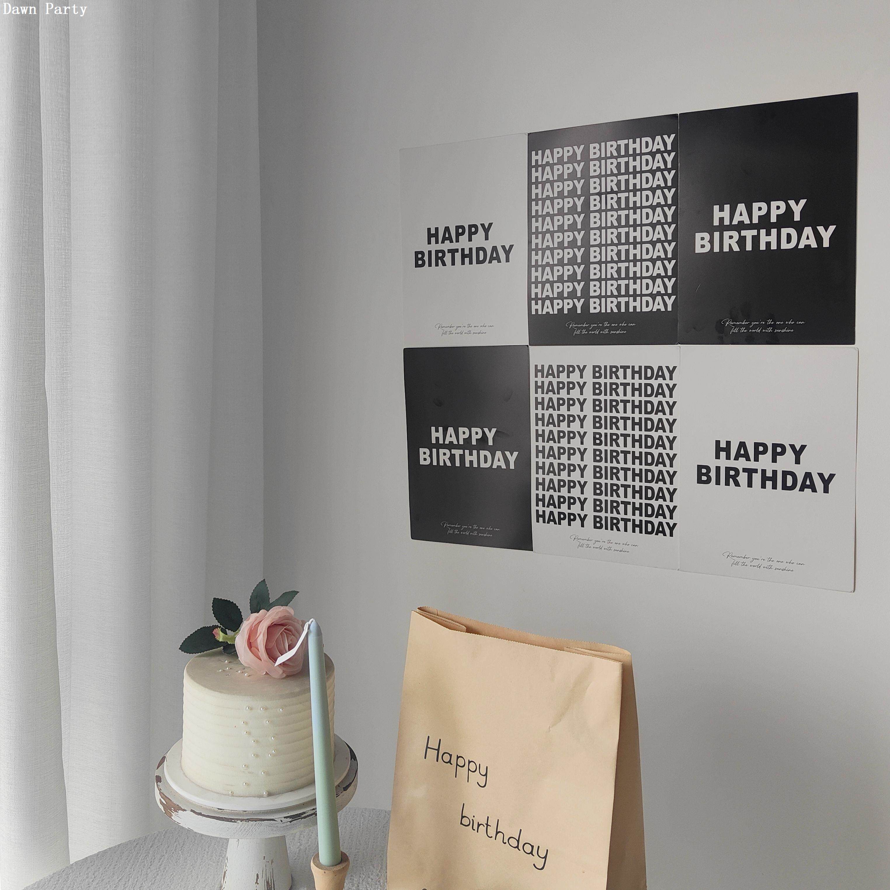 ins风生日快乐字母墙贴Happy Birthday卡片生日布置墙饰拍照道具