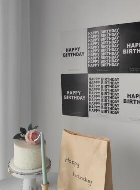 ins风生日快乐字母墙贴Happy Birthday卡片生日布置墙饰拍照道具
