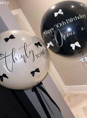 网红波波球定制贴纸气球成人生日派对惊喜布置纪念日飘空氦气球