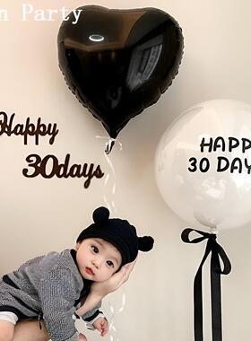 满月拍照道具布置婴儿龙宝宝百天场景装饰气球100男女孩仪式感日3