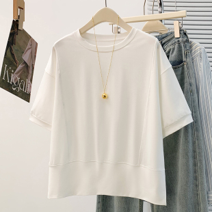 设计感洋气减龄百搭休闲高级感显瘦短袖 韩版 T恤 新款 实拍夏季