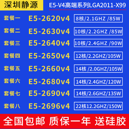 E5-2650V2 2630v4 2640V4 2650v4 2660v4 2680v4 2690v4 2696v4