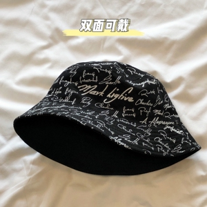 B218-M239-P25夏天男女款中性风休闲正反两面可戴潮流渔夫盆帽子图片