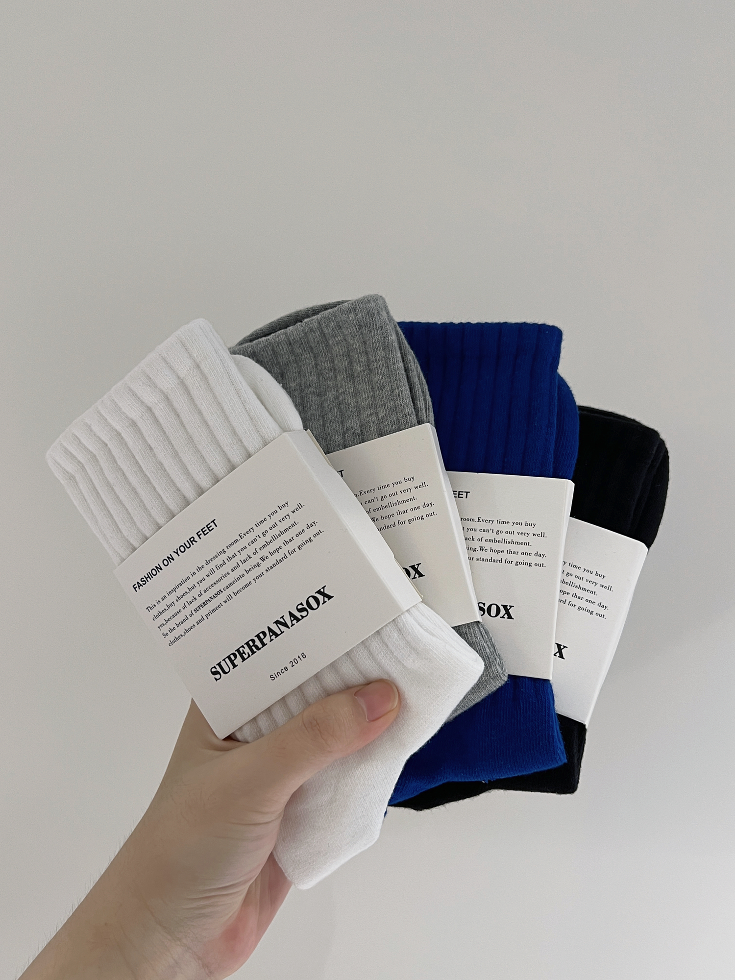 B218-W130-P26粗条纹简约百搭男女休闲堆堆袜长筒高筒棉袜子新品，袜子，电商B218