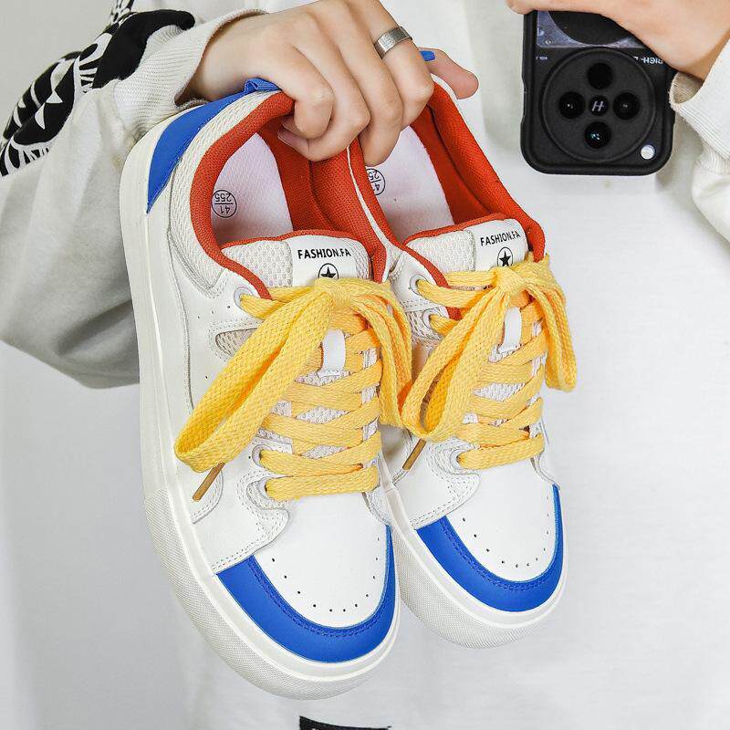 B218-2415-P65男鞋彩色2024新款帆布潮牌鞋子潮鞋休闲板鞋，男鞋休闲鞋，电商B218