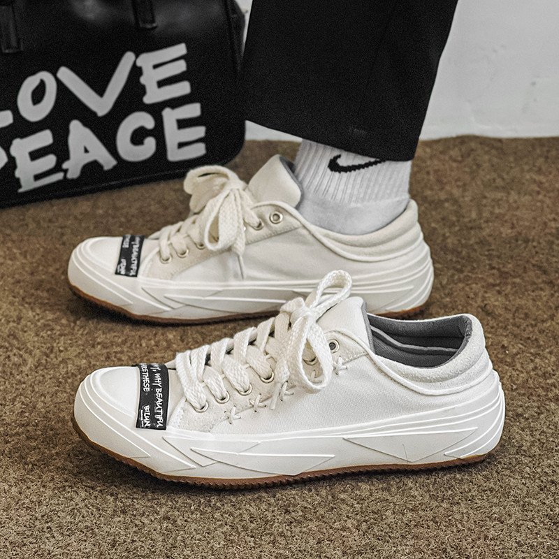 B218-1743-P56潮流ins港风男士低帮休闲帆布鞋子个性时尚设计感23，男鞋帆布鞋，电商B218