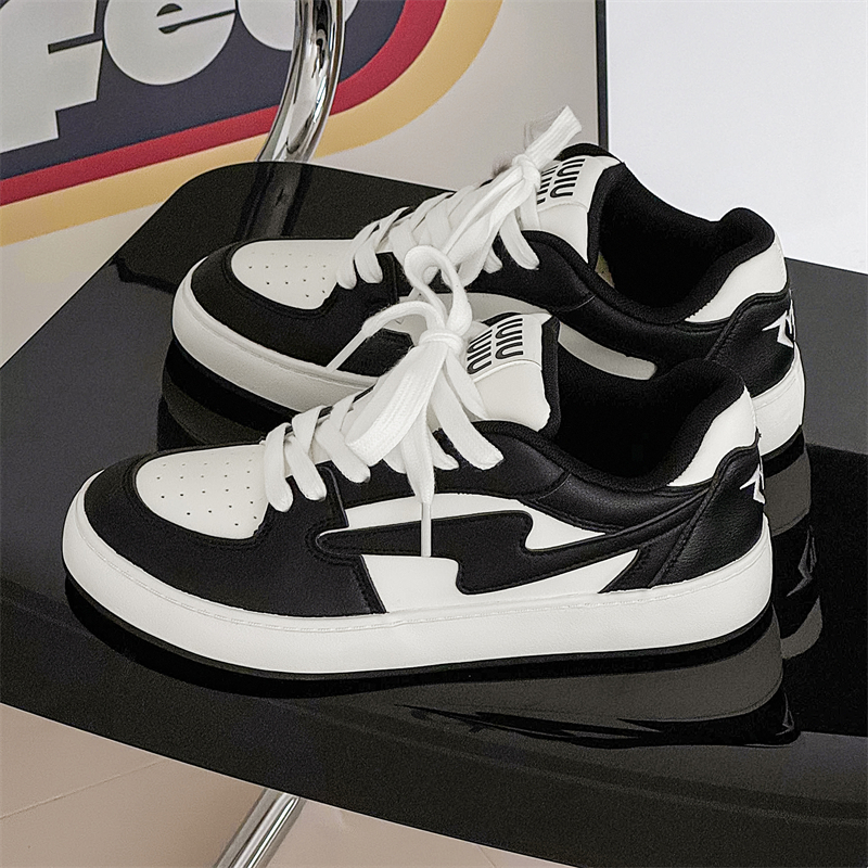 B218-2263-P60设计小众鞋子男痞帅百搭闪电板鞋小白鞋2024熊猫鞋，男鞋休闲鞋，星座1613（原B218）