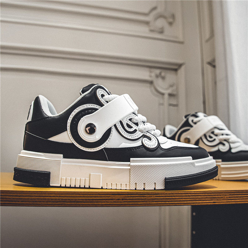 B218-1988-P60潮流耳机板鞋新款黑白配色男士休闲鞋2024春新款，男鞋休闲鞋，星座1613（原B218）