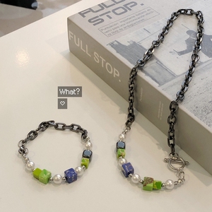 B218-S100-P15潮新款男女同款ins小众设计款项链手链饰品首饰图片
