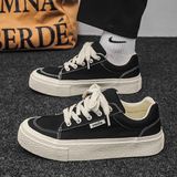 B218-1625-P55潮流纯色男士休闲低帮厚底帆布鞋子新款2023夏秋，男鞋帆布鞋，电商B218