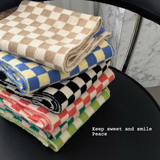 B218-WJ25-P25彩色棋盘格拼色格子围巾男女情侣款冬季保暖围脖新，围巾，电商B218